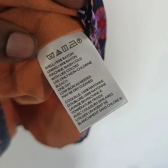 Urban Outfitters Ecote Gigi Boho Orange Floral Mini Dress Size XS - Picture 5 of 6